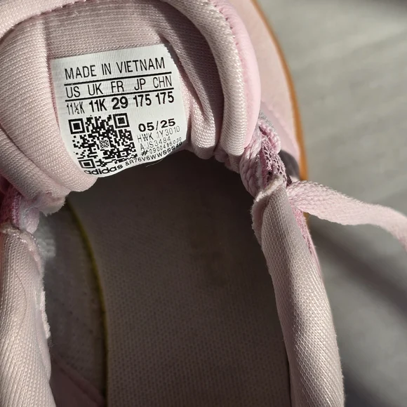 Adidas VL 3.0 Court Pink Sneakers with Gum Sole 11.5C Toddlers - Picture 6 of 8